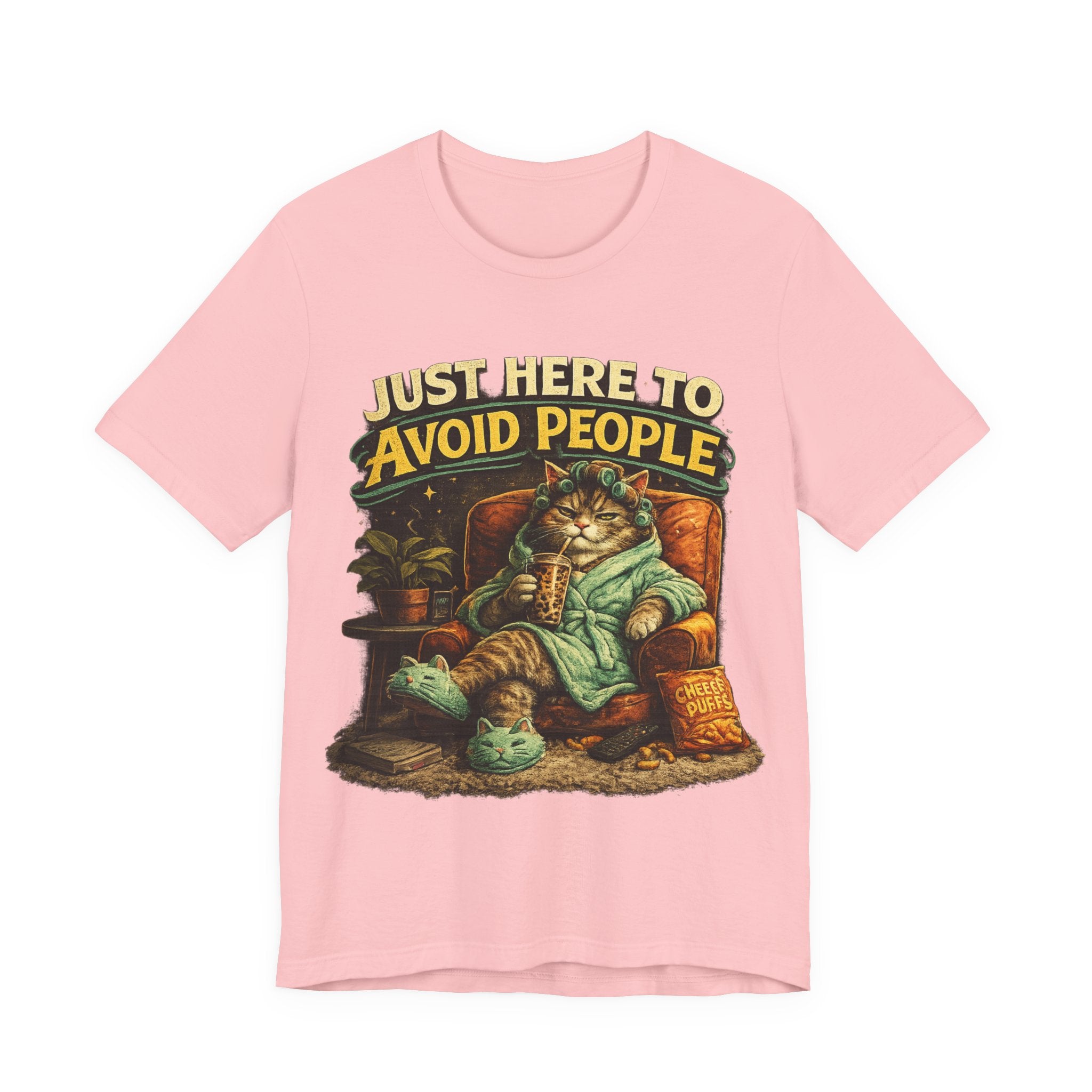 🔥 Just Here to Avoid People – Funny Introvert Vintage T-Shirt