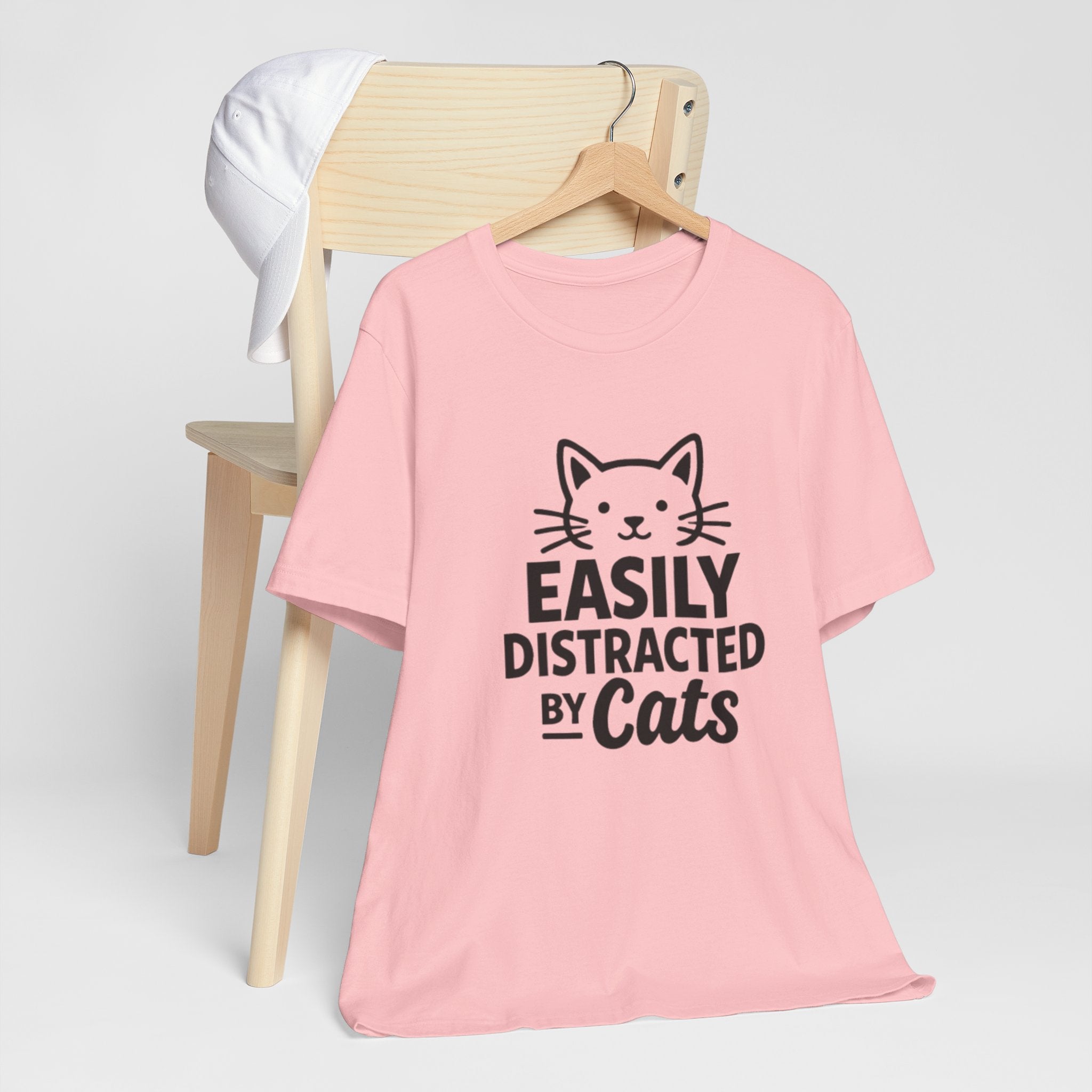 Easily Distracted by Cats T-Shirt – Funny Cat Lover Tee 🐱