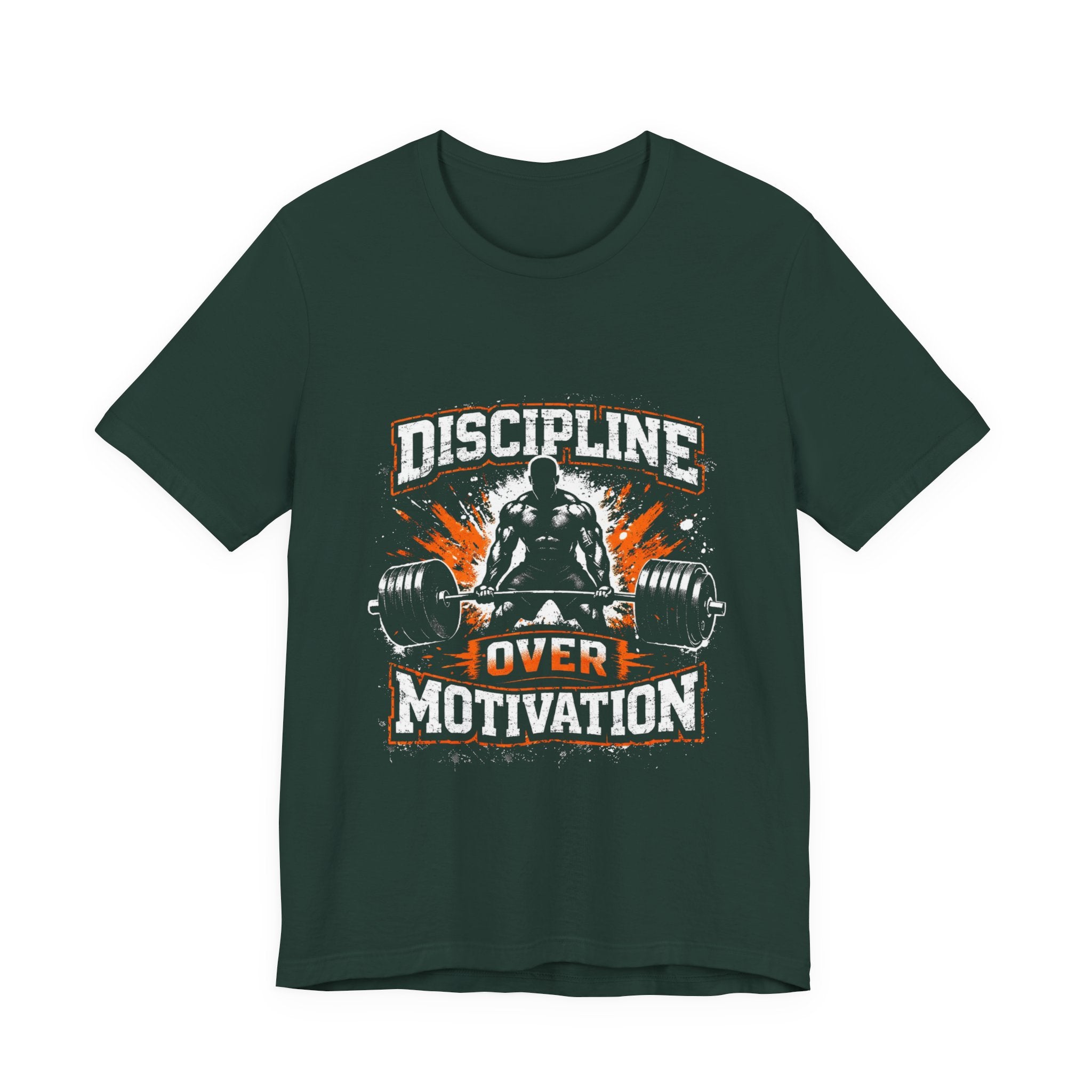 Discipline Over Motivation T-Shirt – Weightlifting Gym Tee for Fitness Enthusiasts