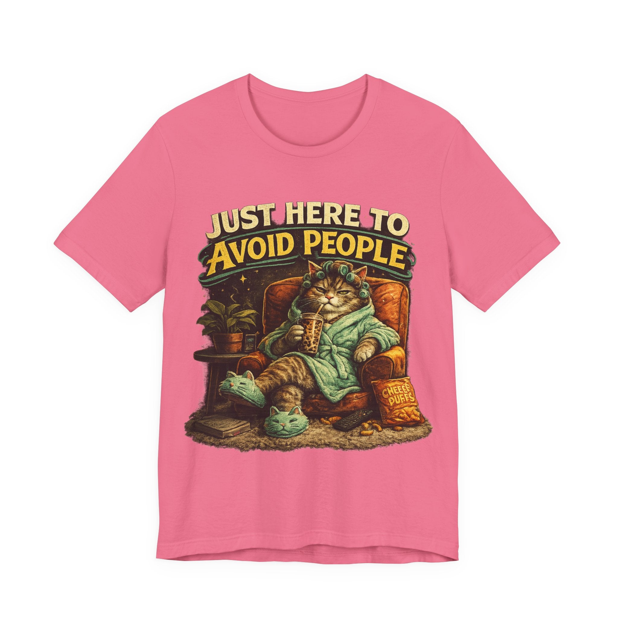 🔥 Just Here to Avoid People – Funny Introvert Vintage T-Shirt
