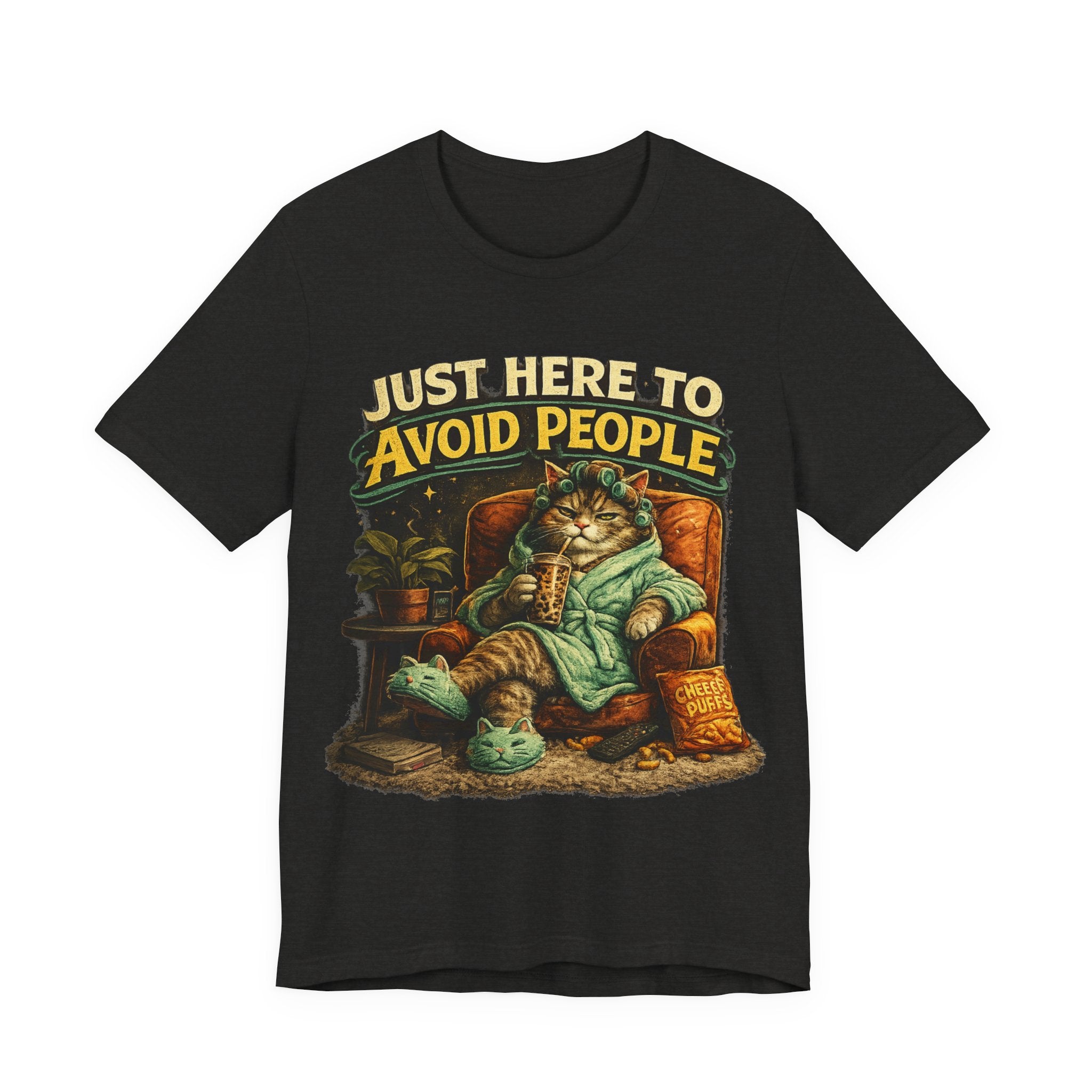 🔥 Just Here to Avoid People – Funny Introvert Vintage T-Shirt