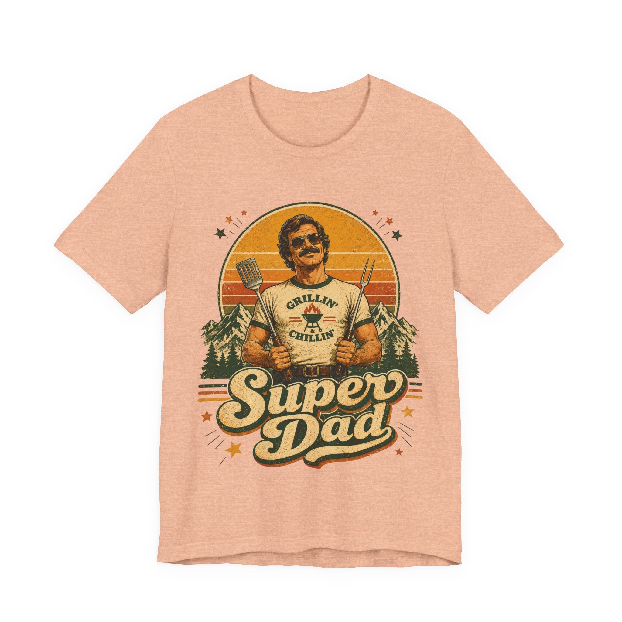 Super Dad Retro Vintage T-Shirt | 70s Style Father's Day Gift For Him
