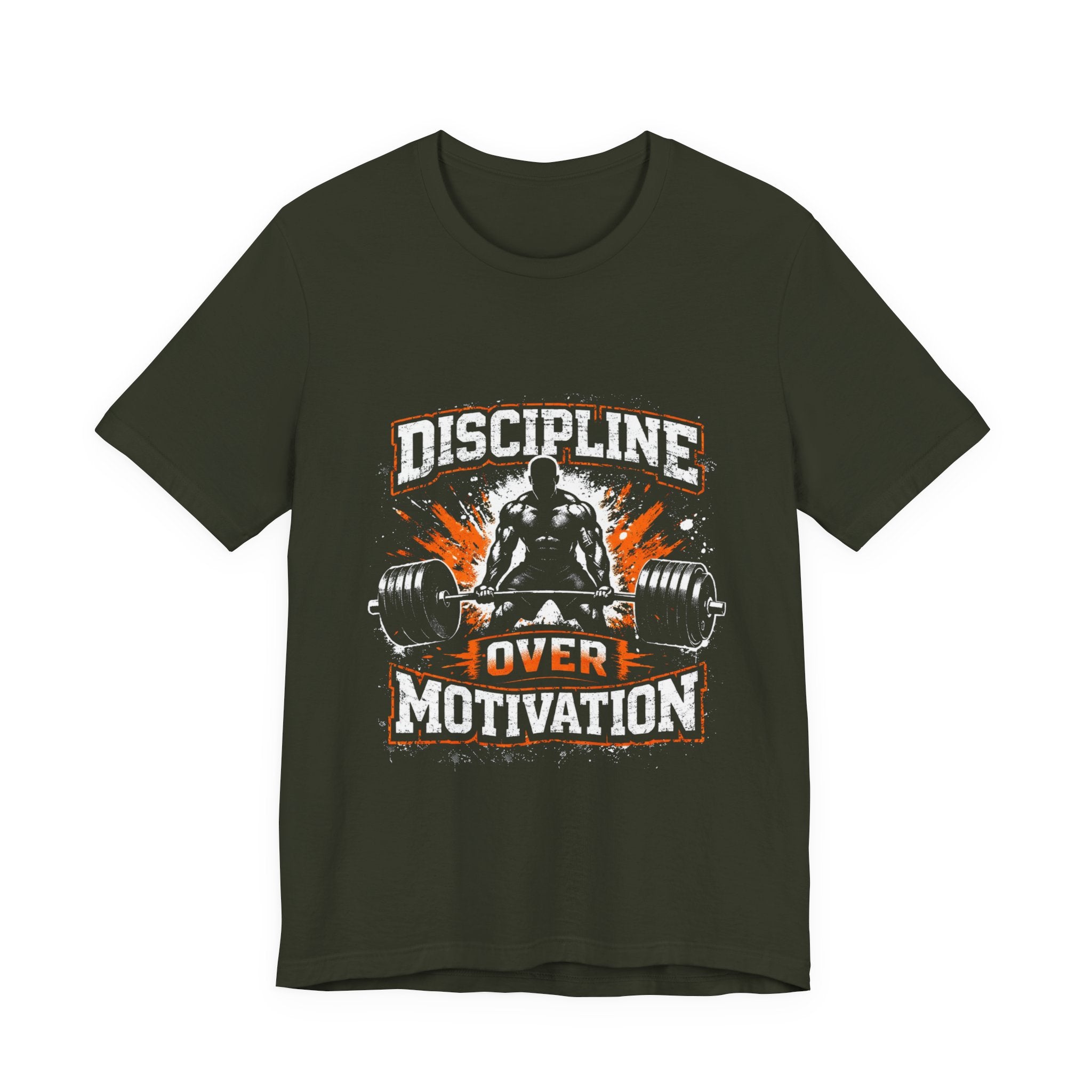 Discipline Over Motivation T-Shirt – Weightlifting Gym Tee for Fitness Enthusiasts