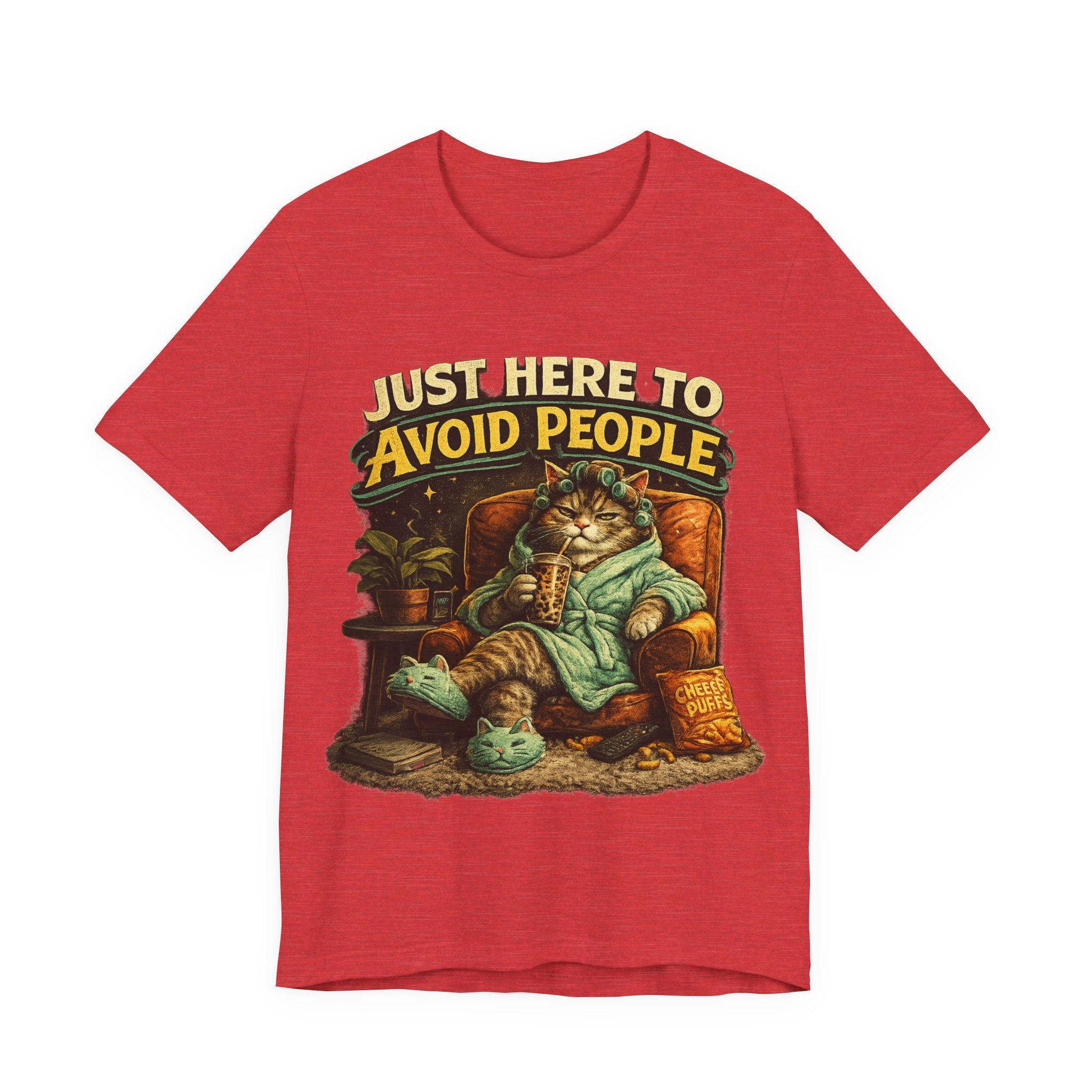 🔥 Just Here to Avoid People – Funny Introvert Vintage T-Shirt