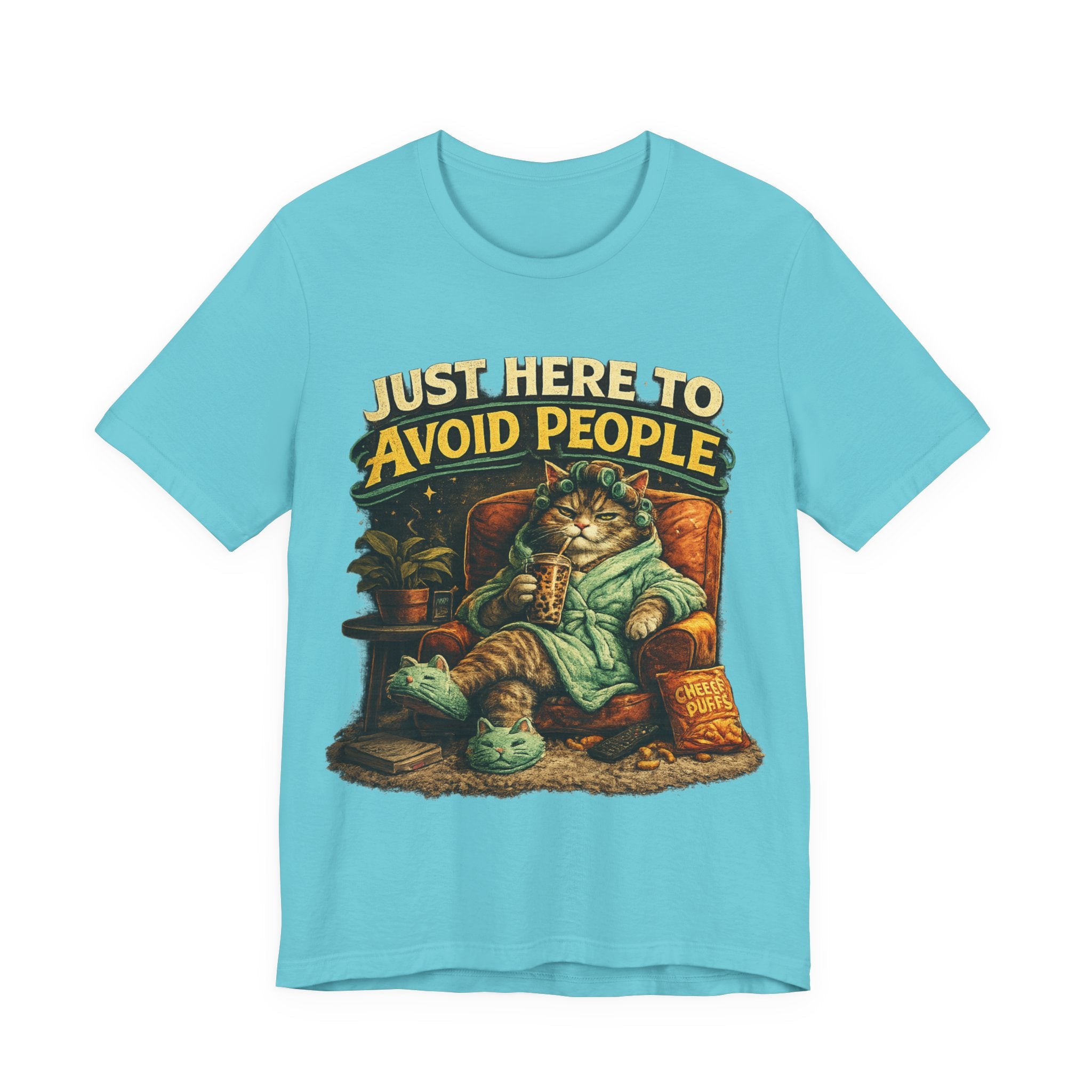 🔥 Just Here to Avoid People – Funny Introvert Vintage T-Shirt