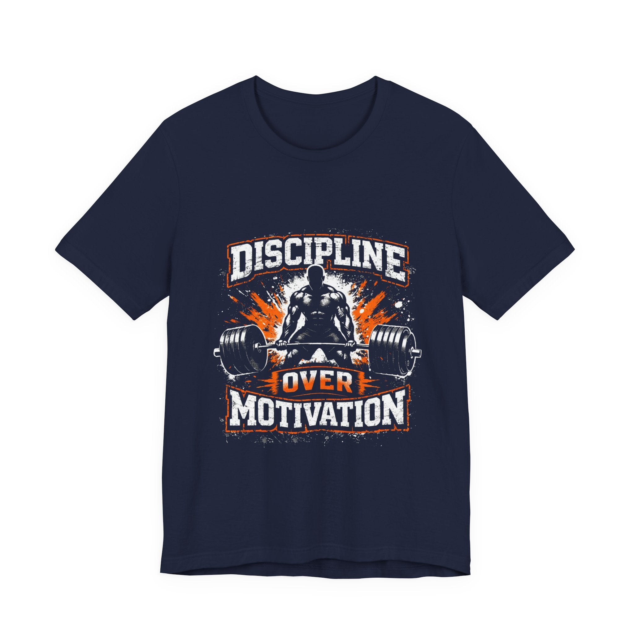 Discipline Over Motivation T-Shirt – Weightlifting Gym Tee for Fitness Enthusiasts