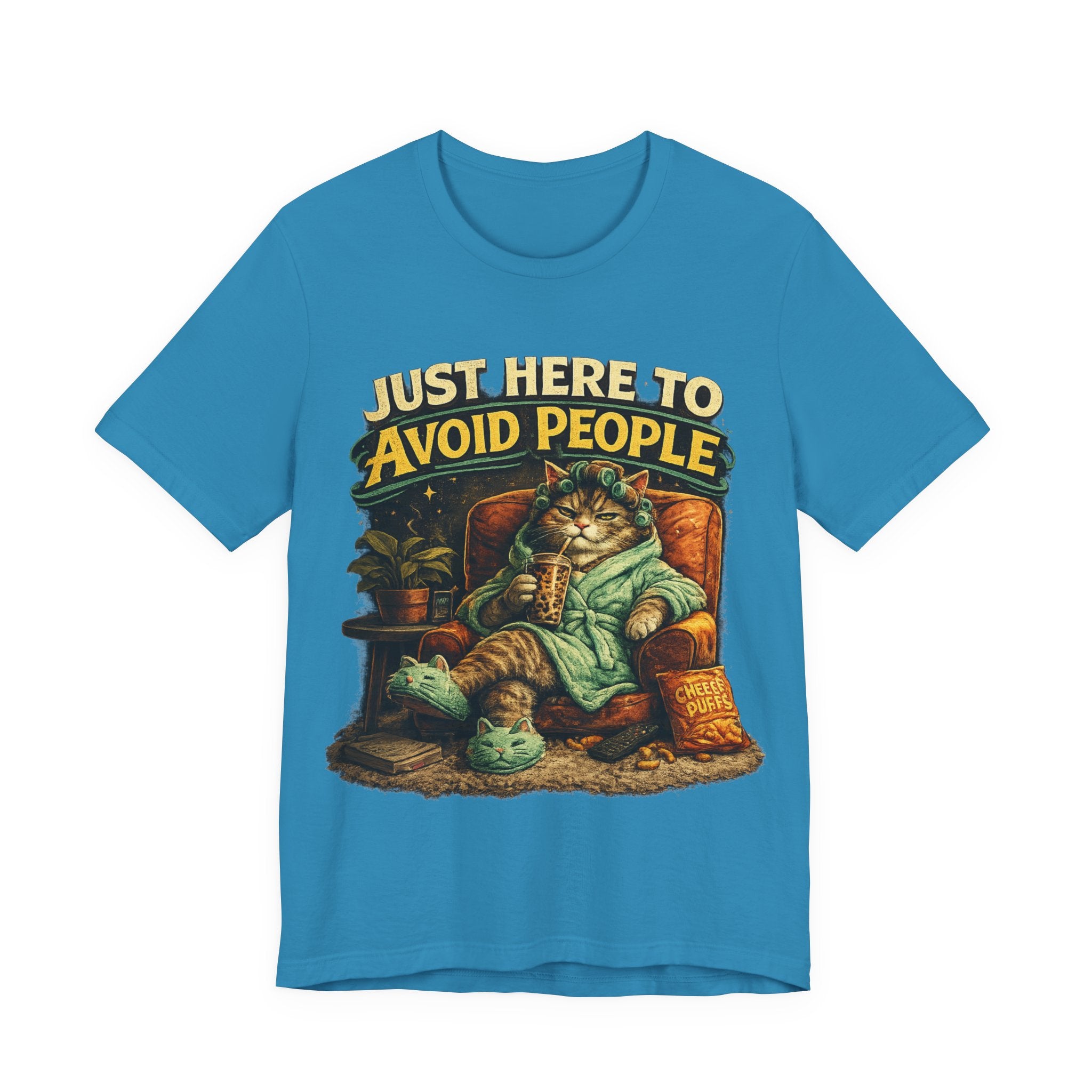 🔥 Just Here to Avoid People – Funny Introvert Vintage T-Shirt