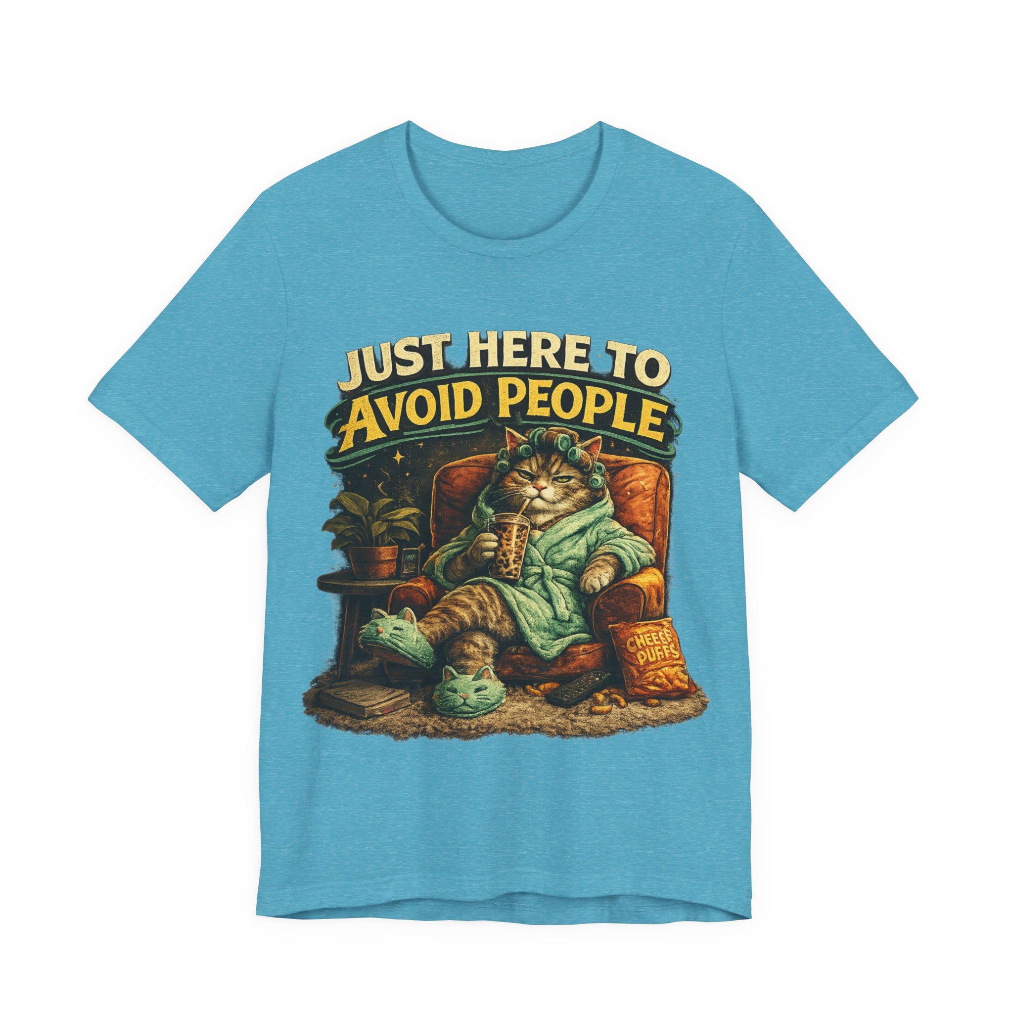 🔥 Just Here to Avoid People – Funny Introvert Vintage T-Shirt