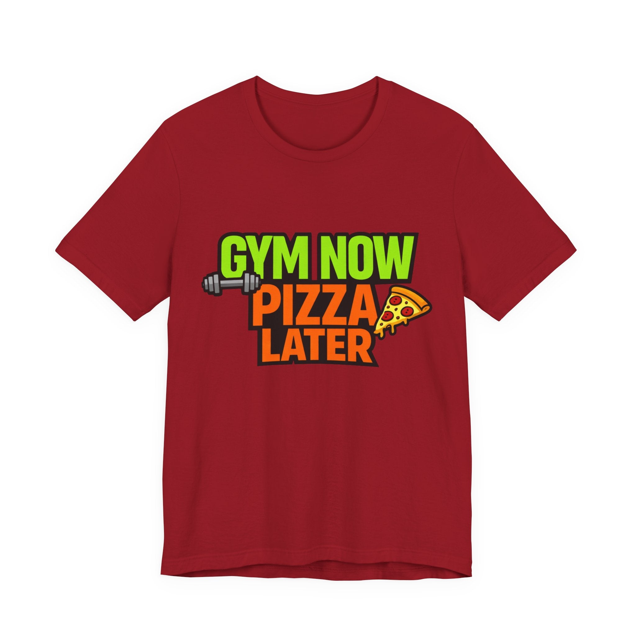 Gym Now Pizza Later T-Shirt – Funny Fitness & Food Lover Tee 🍕💪