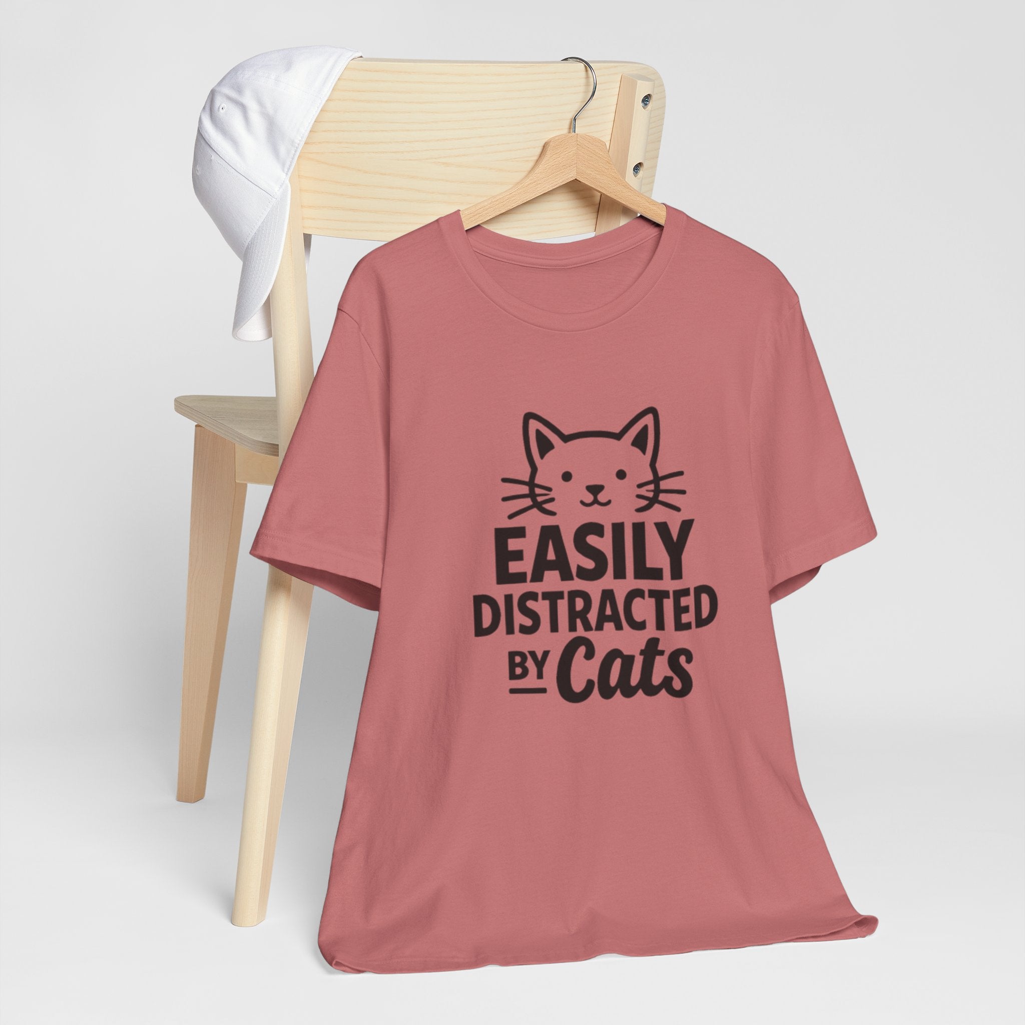 Easily Distracted by Cats T-Shirt – Funny Cat Lover Tee 🐱