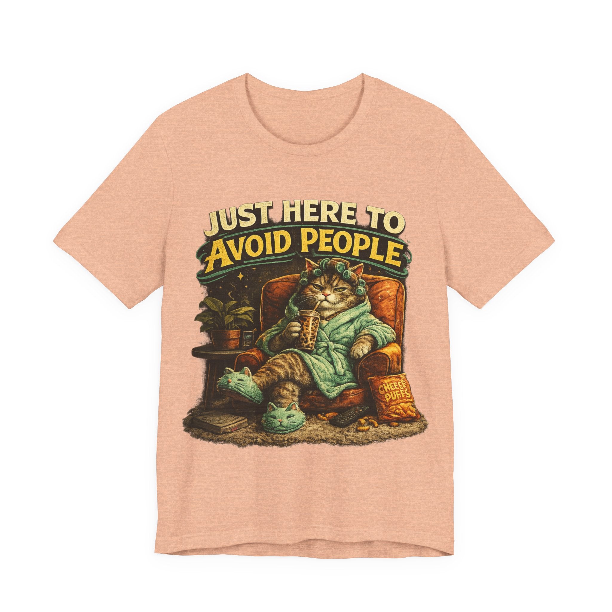 🔥 Just Here to Avoid People – Funny Introvert Vintage T-Shirt