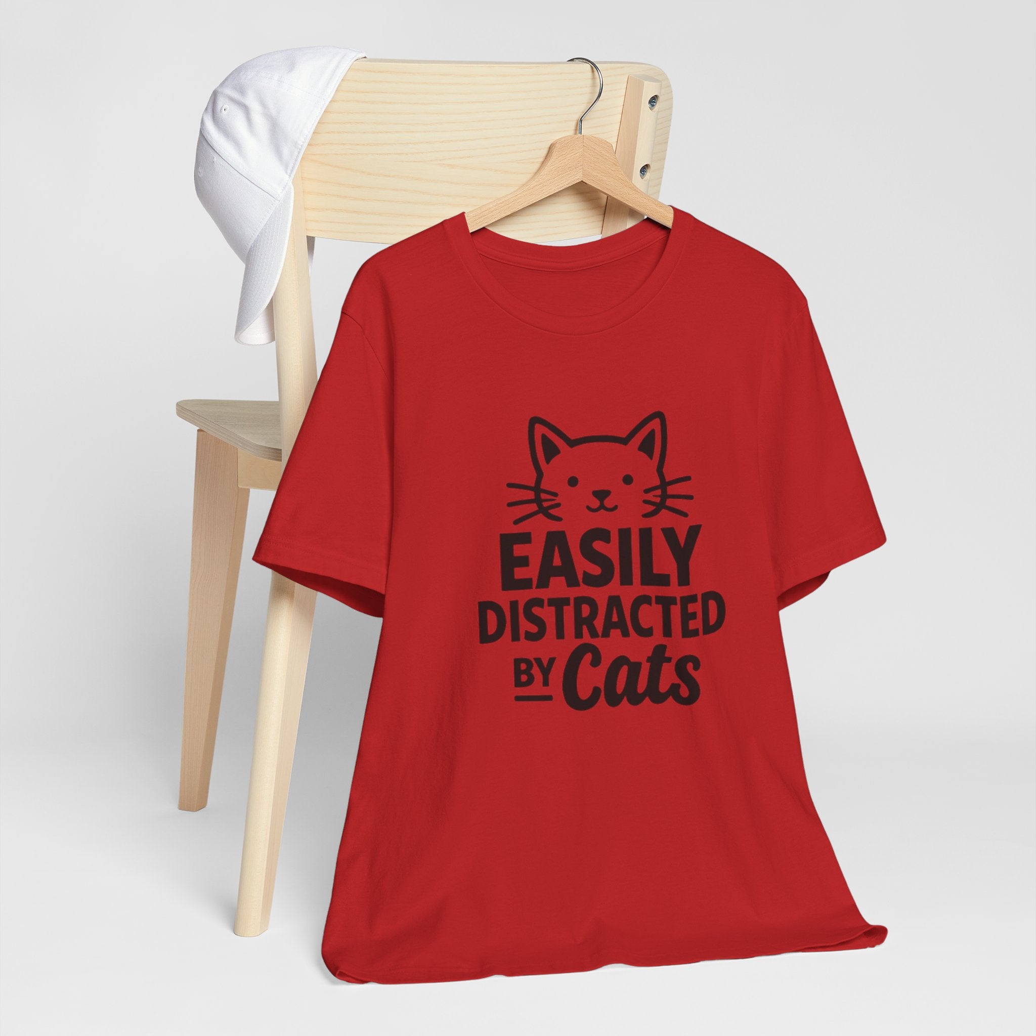 Easily Distracted by Cats T-Shirt – Funny Cat Lover Tee 🐱